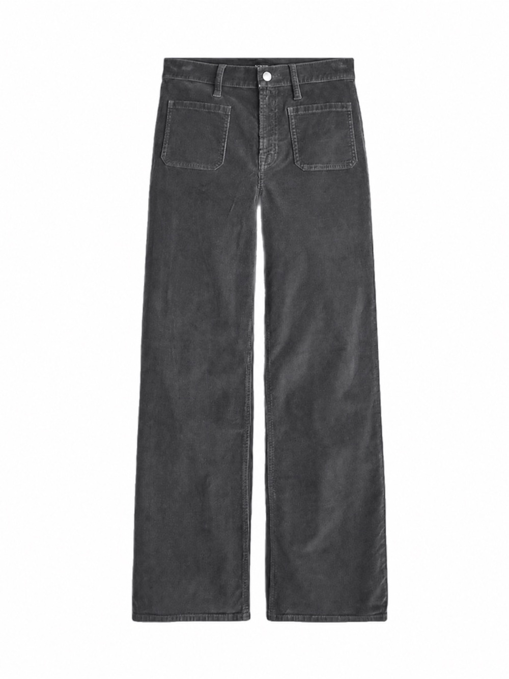 JCREW Corduroy Wide Leg Patch Pocket Pants 28 Grey Fall Academia Preppy